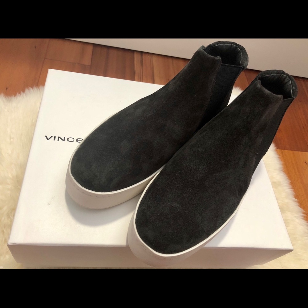 Vince Wade High Top Sneaker in Pewter sz 7.5